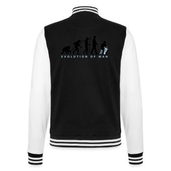 Evolution Djembe Trommler - College-Sweatjacke - Schwarz/Weiß - Hinten - Marisol (170cm)