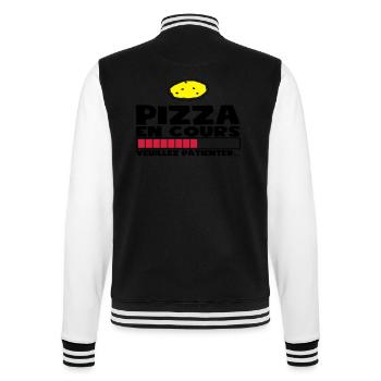 PIZZA EN COURS(+dessin) - Veste Teddy - noir/blanc - Dos - Marisol (170cm)