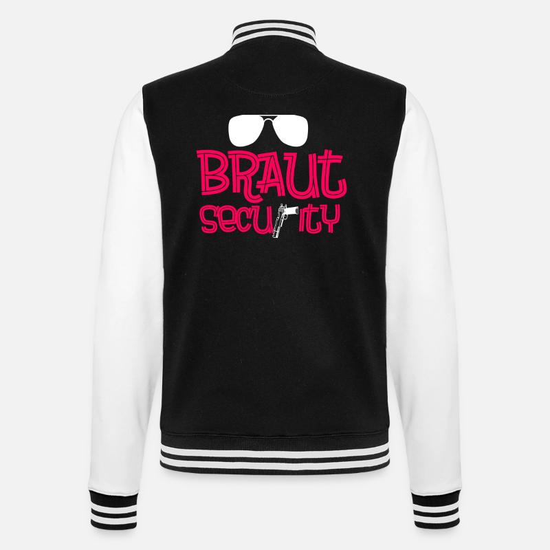 Braut security - College-Sweatjacke - Schwarz/Weiß