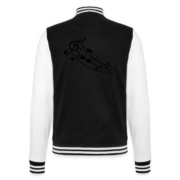 music design musiknote - College-Sweatjacke - Schwarz/Weiß - Hinten - Marisol (170cm)