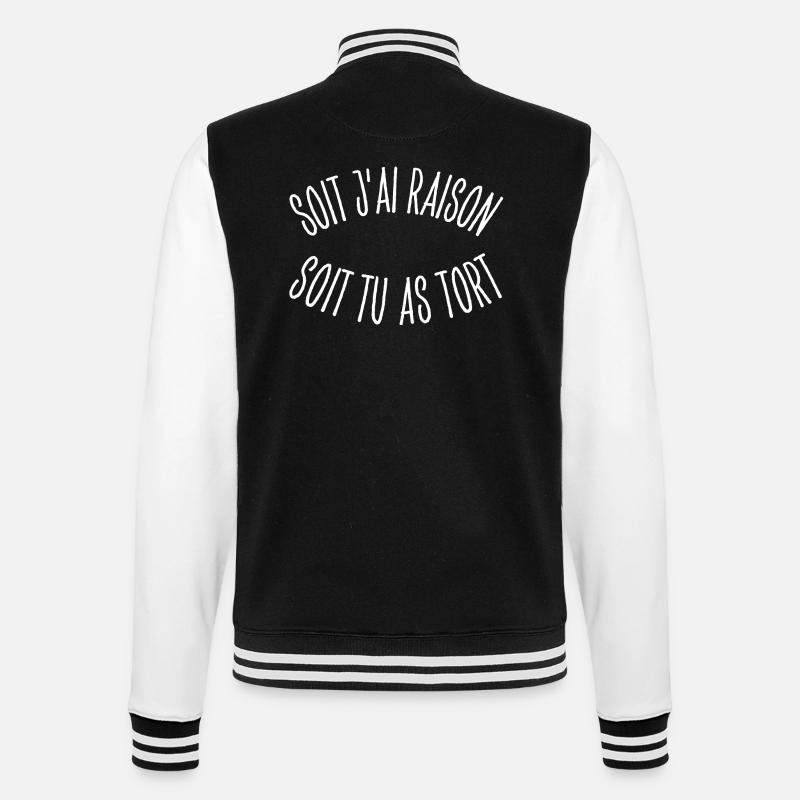 SOIT J AI RAISON SOIT TU AS TORT - Veste Teddy - noir/blanc