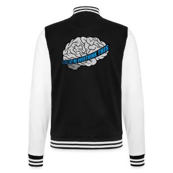 Let me overthink this - College Sweat Jacket - black/white - Back - Marisol (170cm)