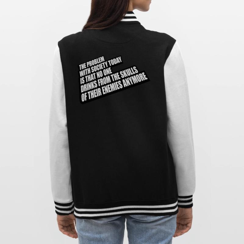 drinks from enemies skulls College Sweat Jacket