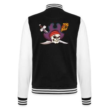Crâne de pirate - Veste Teddy - noir/blanc - Dos - Marisol (170cm)