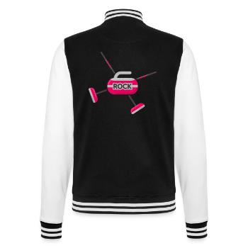 Curling Curling Curling Stone Curler - College Sweat Jacket - black/white - Back - Marisol (170cm)