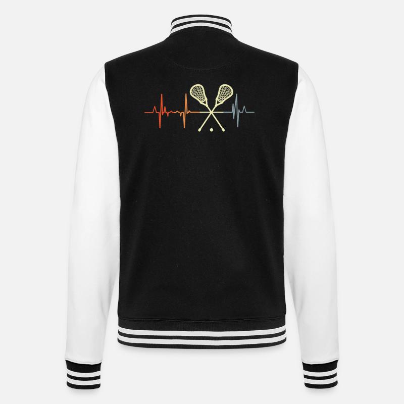 Lacrosse palpitations - College Sweat Jacket - black/white