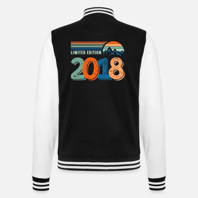 Limitierte Auflage 2018 - College-Sweatjacke - Schwarz/Weiß