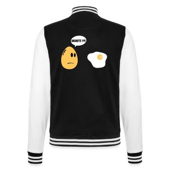 SISTER Ei - College-Sweatjacke - Schwarz/Weiß - Hinten - Marisol (170cm)
