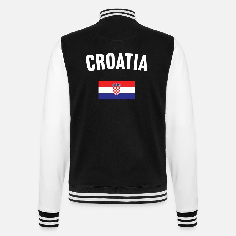 Drapeau de la Croatie - Veste Teddy - noir/blanc