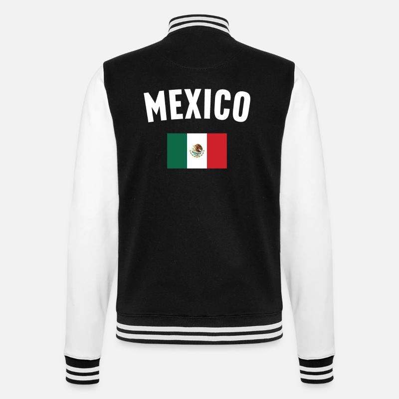 Drapeau du Mexique - Veste Teddy - noir/blanc