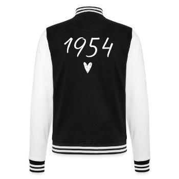 1954 coeur anniversaire - Veste Teddy - noir/blanc - Dos - Marisol (170cm)