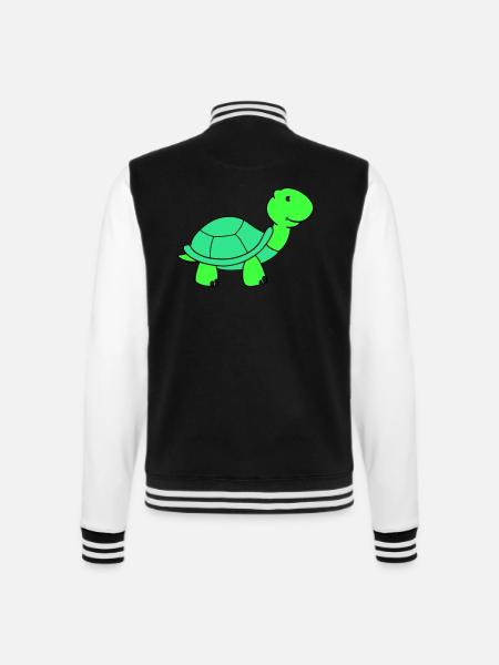 turtle - College Sweat Jacket - black/white