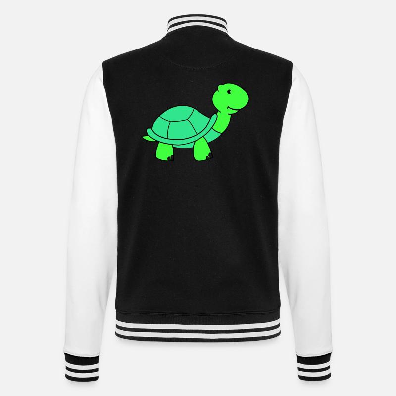 turtle - College Sweat Jacket - black/white