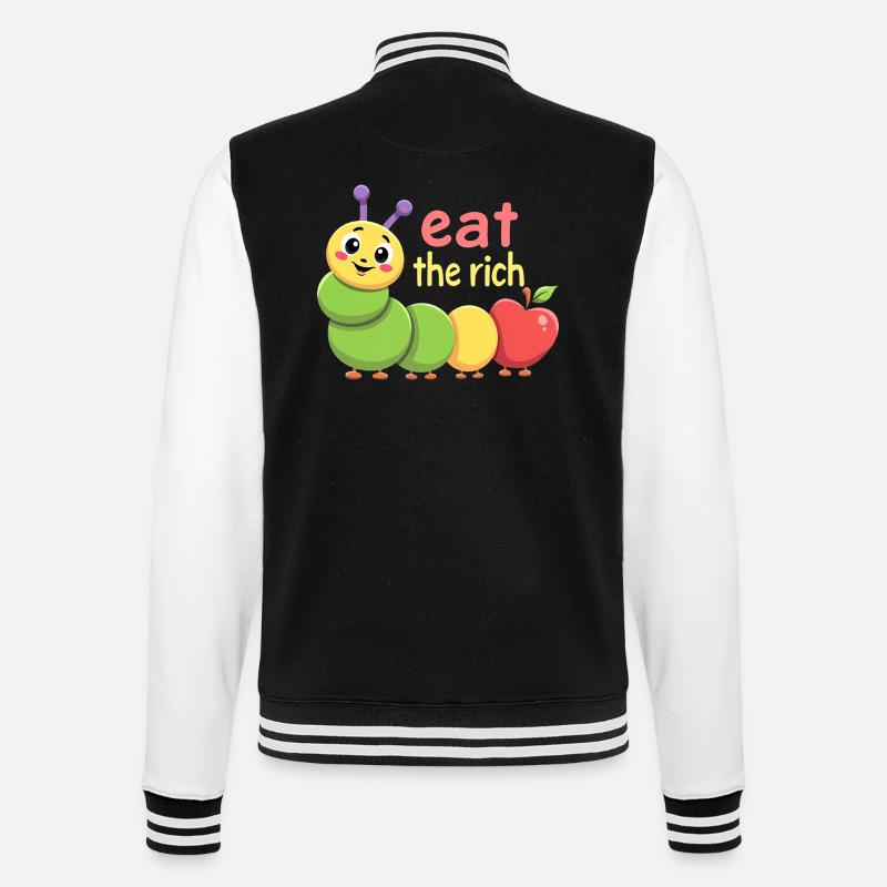 Ver affamé - Chenille Kawaii - Veste Teddy - noir/blanc