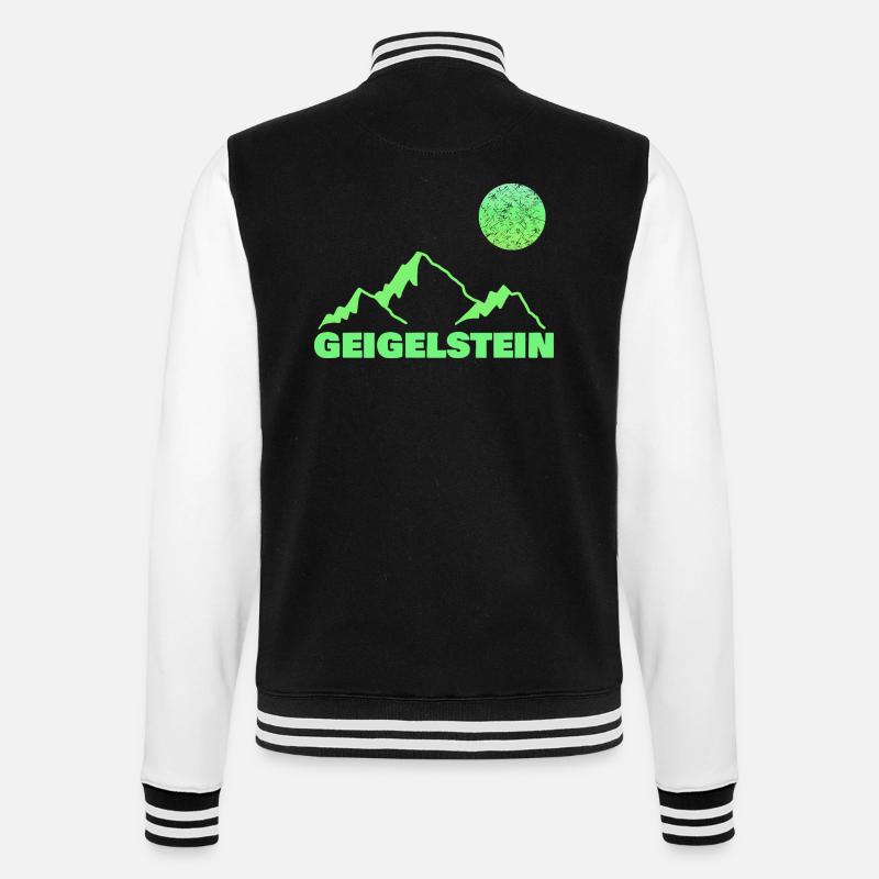 Climbing geigelstein - College Sweat Jacket - black/white