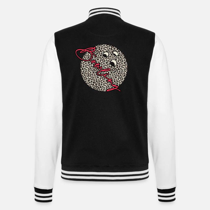 Bowling Bowlingbahn Strike Bowlingteam - College-Sweatjacke - Schwarz/Weiß