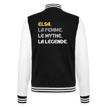 ELSA LA FEMME LE MYTHE LA LEGENDE - Veste Teddy - noir/blanc - Dos - Marisol (170cm)