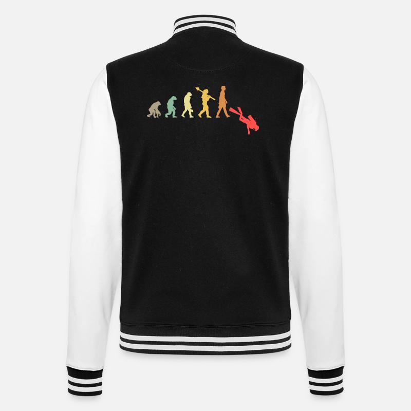 Evolution Tauchen Scuba Diver - College-Sweatjacke - Schwarz/Weiß