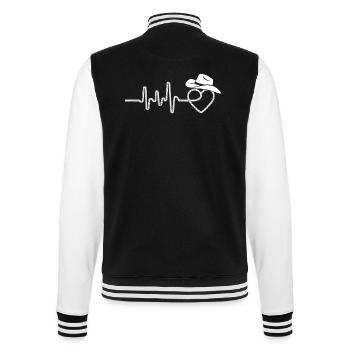 Line Dance ist mein Cardio – Country Western Tanz - College-Sweatjacke - Schwarz/Weiß - Hinten - Marisol (170cm)