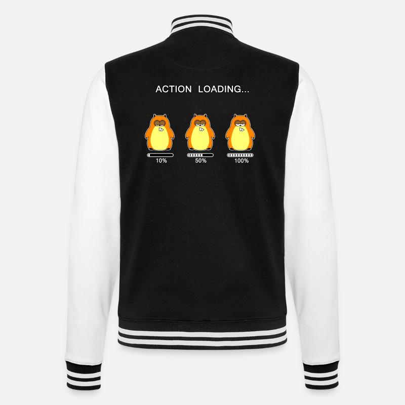 Action loading... (whiteline) - College-Sweatjacke - Schwarz/Weiß