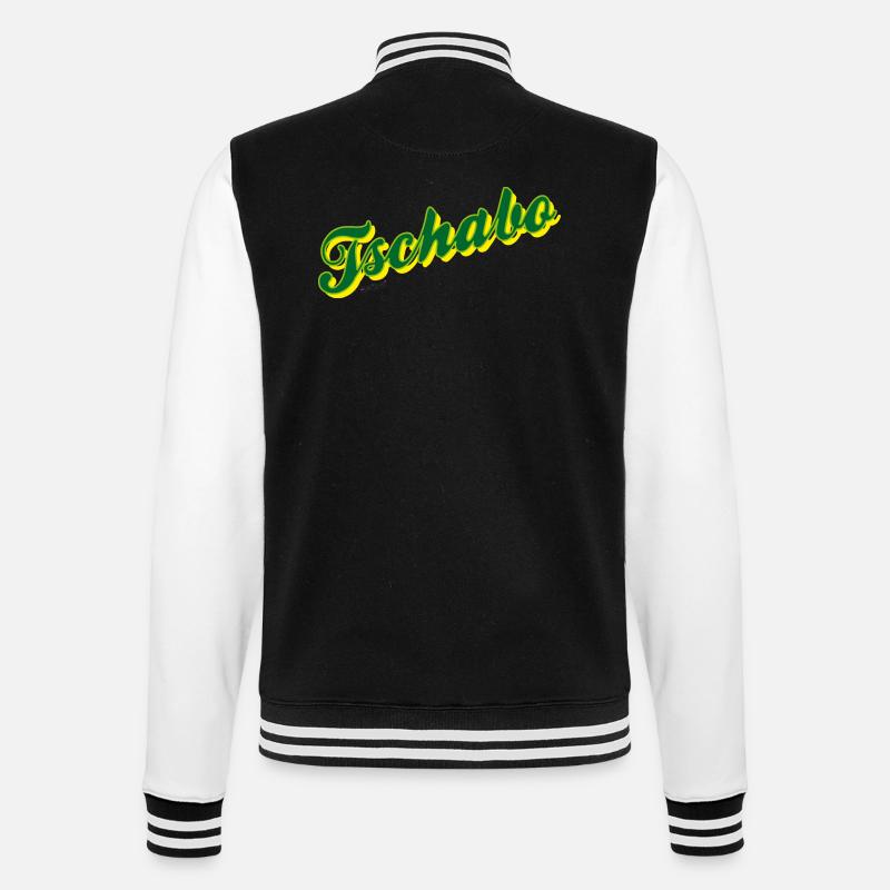 Tschabo - College-Sweatjacke - Schwarz/Weiß