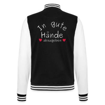 In gute Hände abzugeben - College-Sweatjacke - Schwarz/Weiß - Hinten - Marisol (170cm)