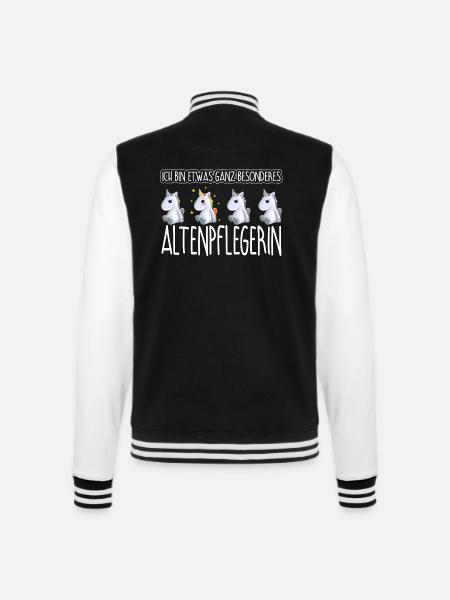 ALTENPFLEGERIN - Toll - College-Sweatjacke - Schwarz/Weiß