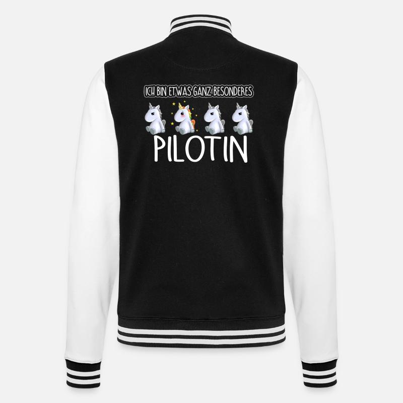 PILOTIN - Toll - College-Sweatjacke - Schwarz/Weiß