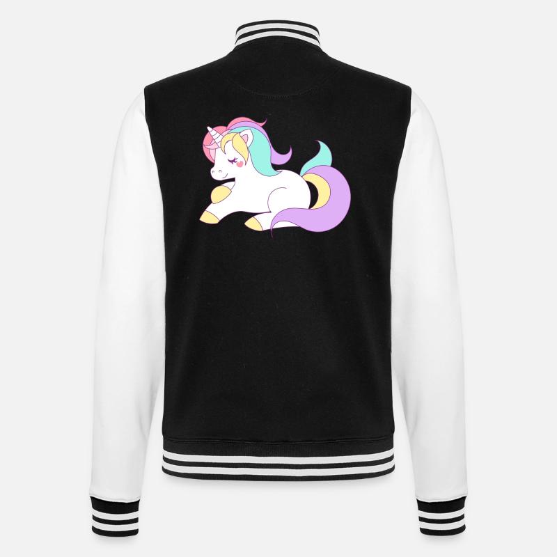 licorne - Veste Teddy - noir/blanc