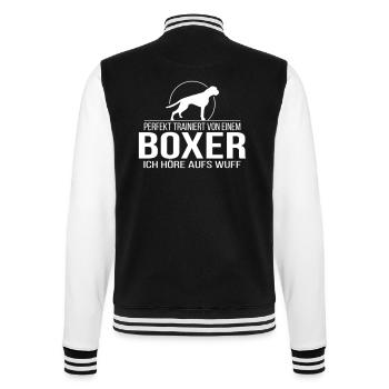 BOXER wuff - College-Sweatjacke - Schwarz/Weiß - Hinten - Marisol (170cm)