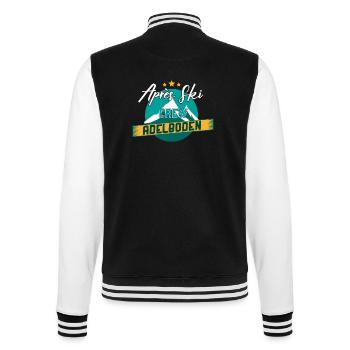 Après Ski Crew Adelboden - Geschenk - College-Sweatjacke - Schwarz/Weiß - Hinten - Marisol (170cm)