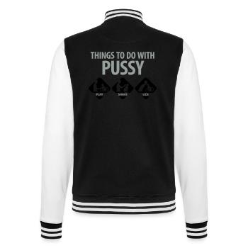 Les choses que vous pouvez faire avec une chatte. - Veste Teddy - noir/blanc - Dos - Marisol (170cm)