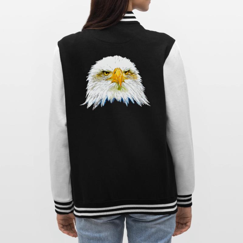 gxp eagle bald eagle vector art College Sweat Jacket