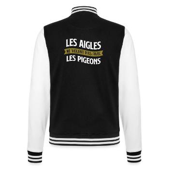 Les aigles et les pigeons - Veste Teddy - noir/blanc - Dos - Marisol (170cm)