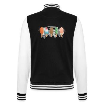Eis am Stiel - College-Sweatjacke - Schwarz/Weiß - Hinten - Marisol (170cm)