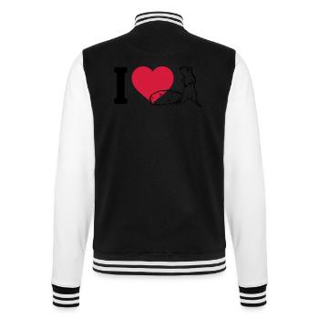 I love Squirrels - College Sweat Jacket - black/white - Back - Marisol (170cm)