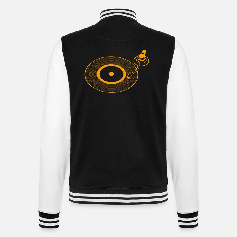 Record Record Record Player - College Sweat Jacket - black/white