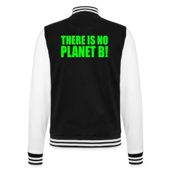 There is no planet B - College-Sweatjacke - Schwarz/Weiß - Hinten - Marisol (170cm)