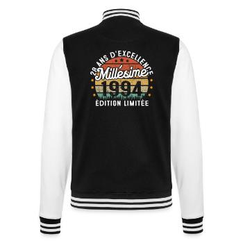 Cadeau d'anniversaire 28 Ans Millésime 1994 - Veste Teddy - noir/blanc - Dos - Marisol (170cm)
