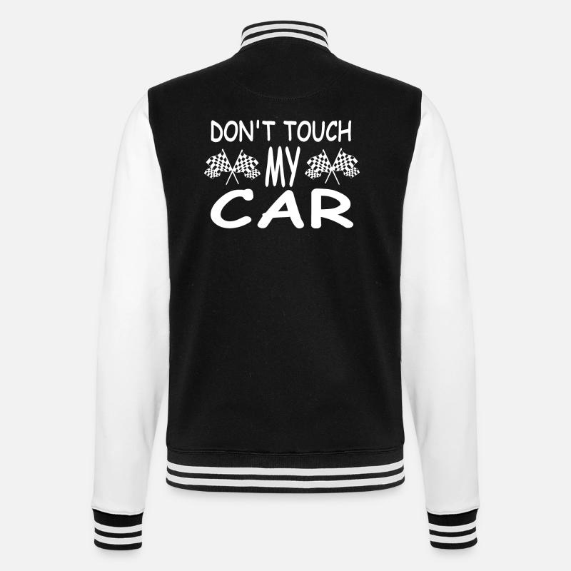 Auto - College-Sweatjacke - Schwarz/Weiß