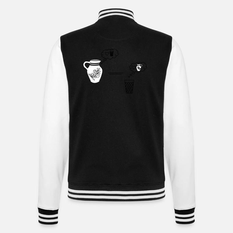Bembel Thought Bubble - College Sweat Jacket - black/white