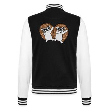 2 amis hérissons dabbing - Veste Teddy - noir/blanc - Dos - Marisol (170cm)