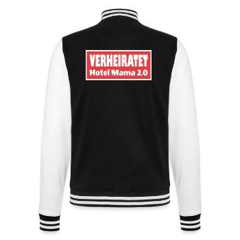 Verheiratet Hotel Mama 2.0 Faule Ehemänner Spruch - College-Sweatjacke - Schwarz/Weiß - Hinten - Marisol (170cm)