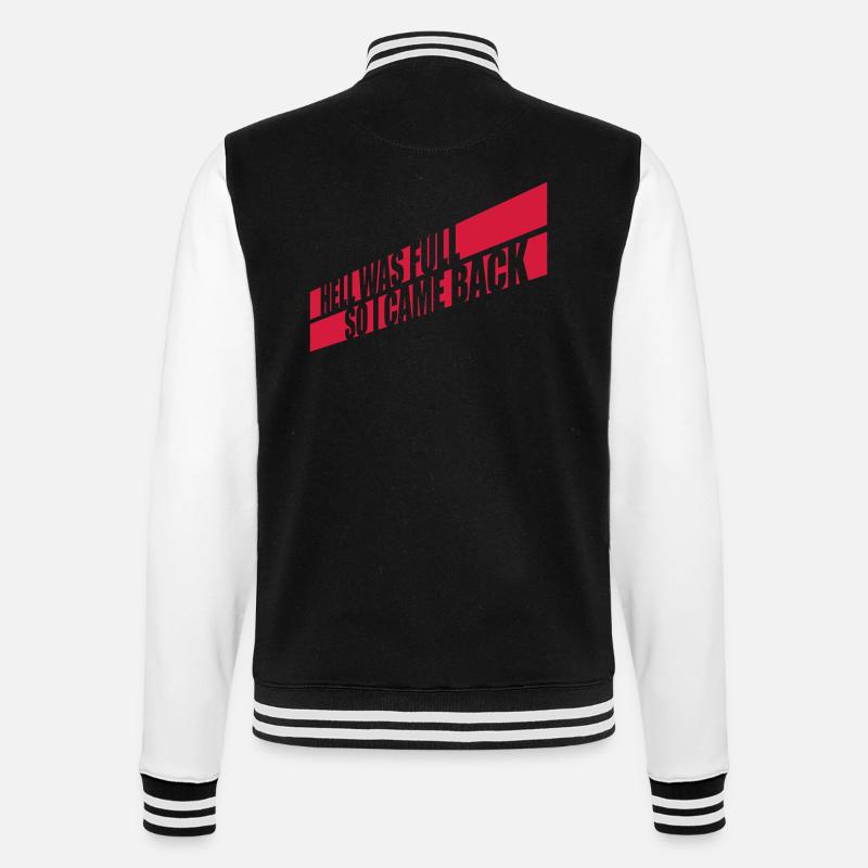 l’enfer était plein Citation - Veste Teddy - noir/blanc