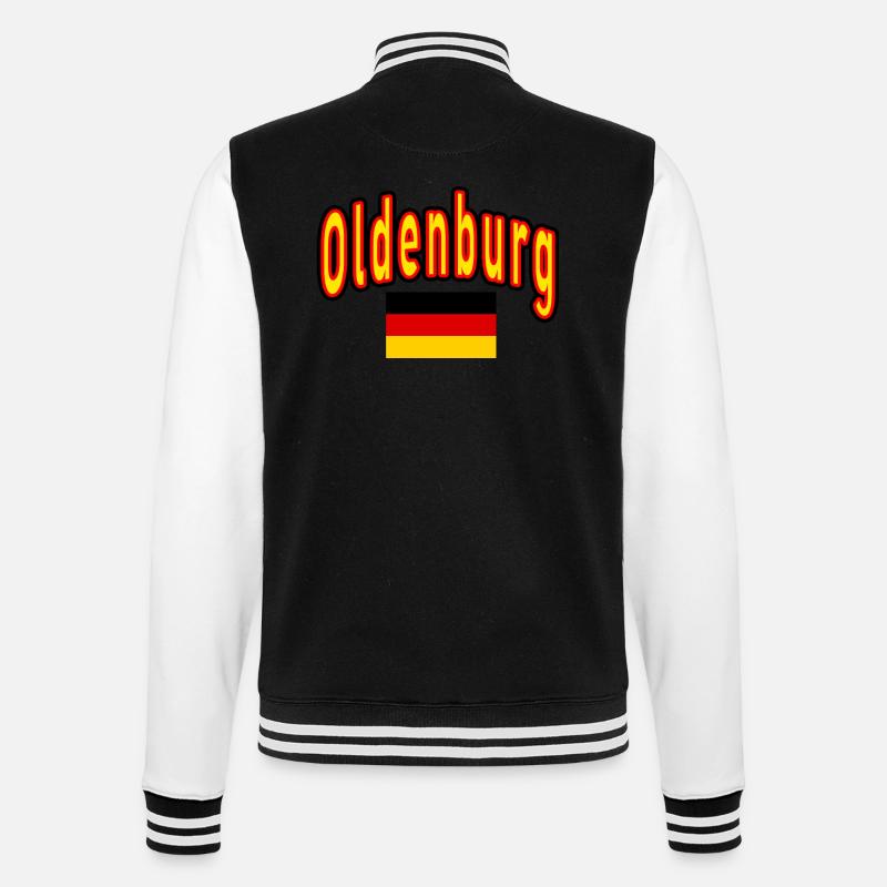 Oldenburg drapeau de l’Allemagne - Veste Teddy - noir/blanc