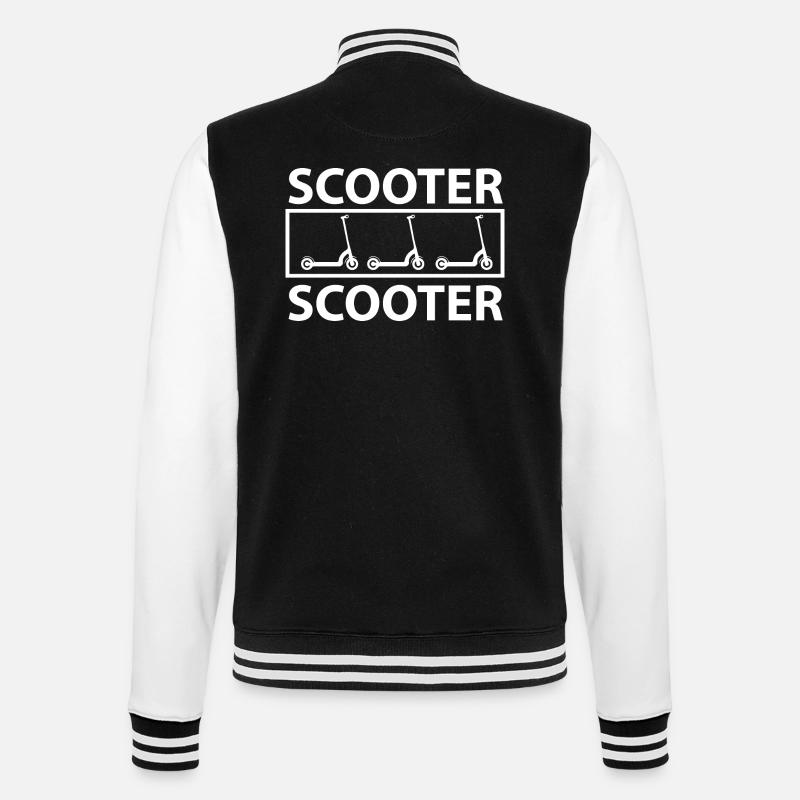 E-Scooter E-Roller Scooter - College Sweat Jacket - black/white