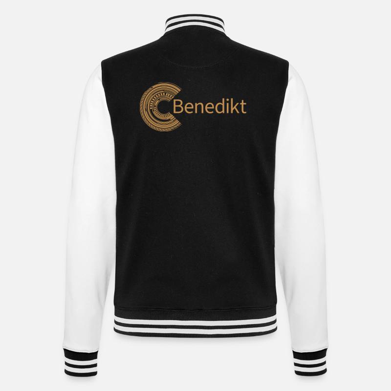 For Benedict - College Sweat Jacket - black/white