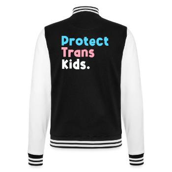 LGBT-Unterstützung Schutz für Trans-Kinder LGBT-Stolz - College-Sweatjacke - Schwarz/Weiß - Hinten - Marisol (170cm)