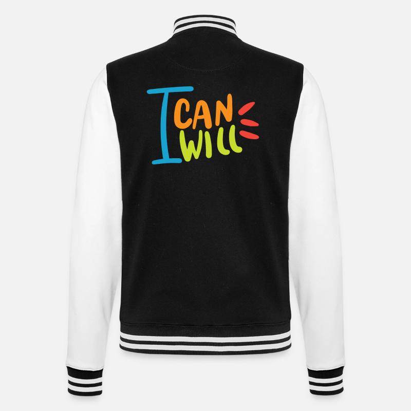 I will i can - College-Sweatjacke - Schwarz/Weiß