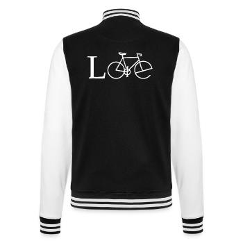 cyclist cycling bmx bike sport mountain biking hobby - College Sweat Jacket - black/white - Back - Marisol (170cm)